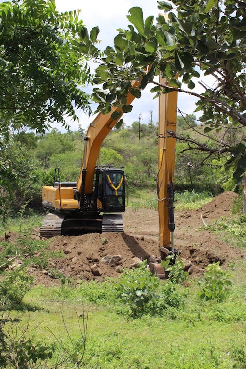 construction de puits en Inde par l'ONG Rain Drop