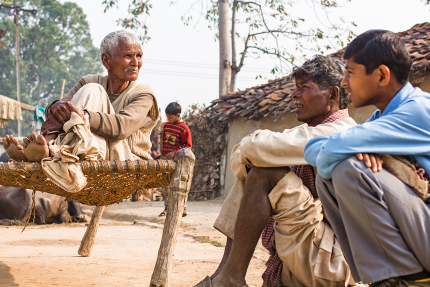 groupes d'indien dans la rue